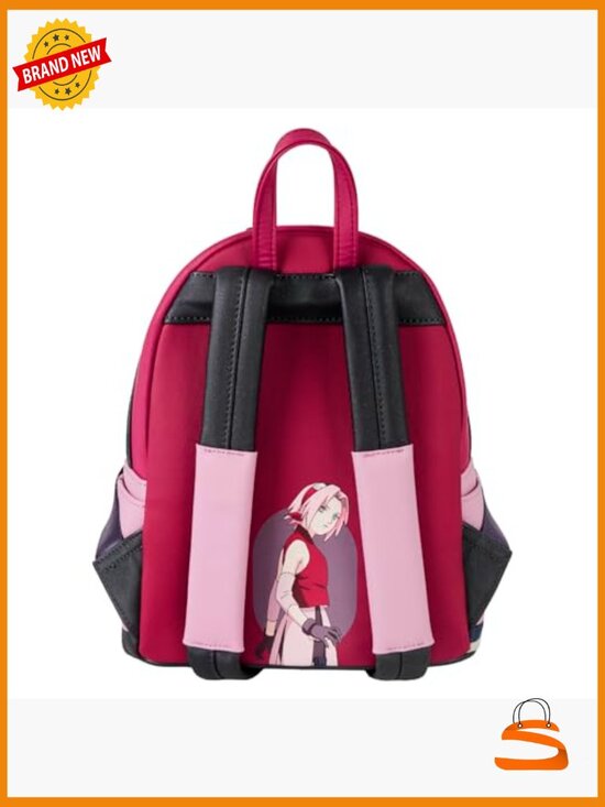 Naruto Sakura Cosplay Mini Backpack, Faux Leather, Adjustable Straps main image 4